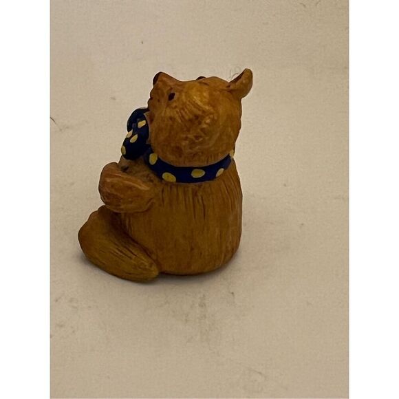 Vintage Stephen Frost Warwick Collectible Pewter Hand Painted Teddy Bear Thimble - Picture 2 of 6